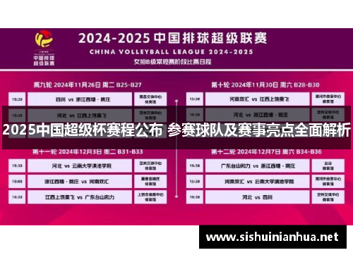 2025中国超级杯赛程公布 参赛球队及赛事亮点全面解析